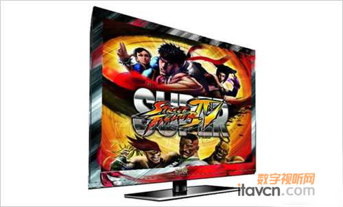 以《超級街頭霸王4》主題的LED背光液晶電視