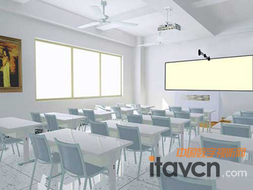 DIPI圖像位置識別技術改造普通投影教室