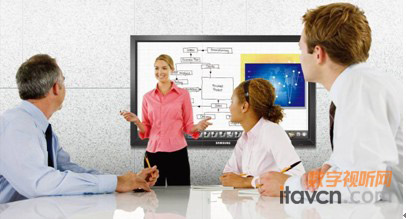 三星液晶互動演示系統應用于商務會議