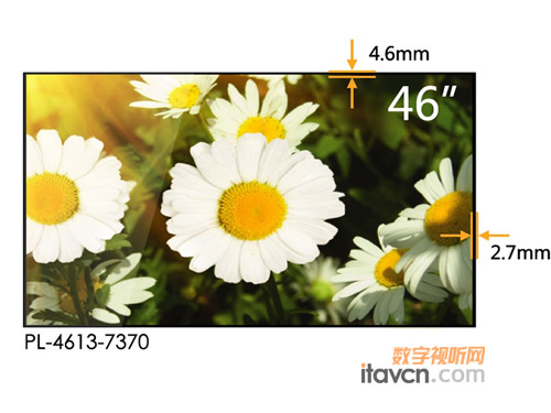 派樂電氣推出46寸化外窄邊液晶顯示屏