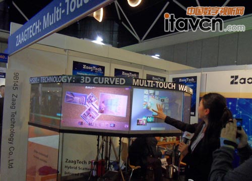 佳格科技3D弧形多點觸摸拼接墻