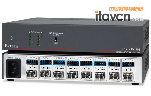 Extron 新FOX AEX 1088 端口光纖音頻提取器