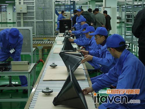 哈曼(中國丹東)科技有限公司制造基地一角