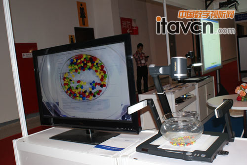 煙臺連營電子科技展臺效果現場演示