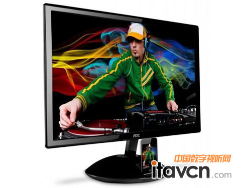 AOC推23寸1080P內置Iphone Dock顯示器