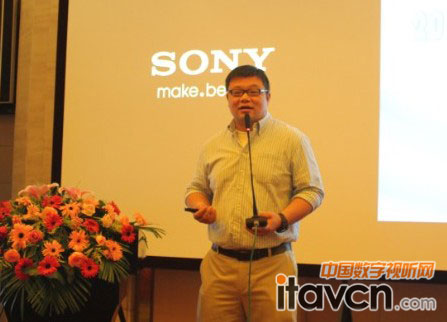 索尼銷售經理張慎先生致歡迎詞