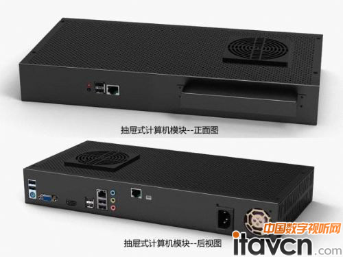 抽屜式計算機模塊正背面圖