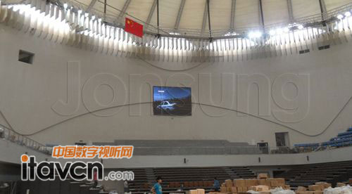 中國制造——深中祥品牌LED顯示屏正式入駐內(nèi)蒙鄂爾多斯伊旗體育館籃球館
