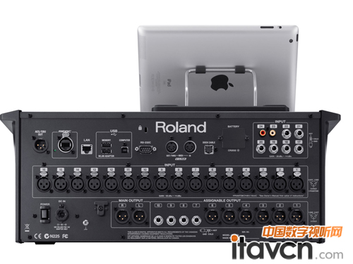 Roland M-200i V-Mixer數字調音臺背部接口