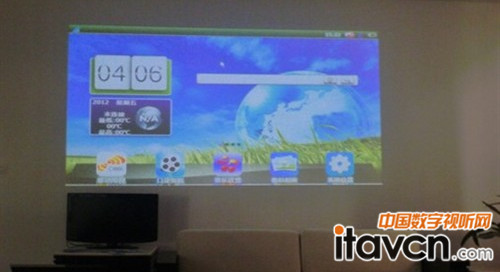 AOC智能微型投影儀PS620投影畫面