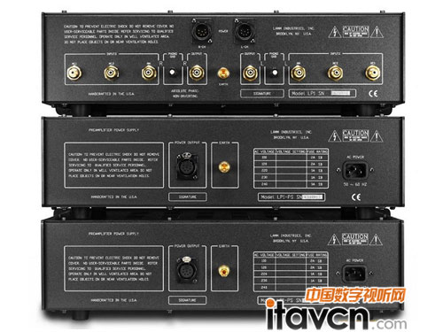 Lamm簽名版唱頭放大器LP1 Signature背部接口