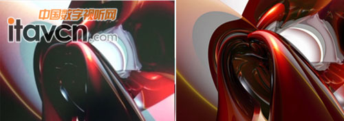 非高清顯示效果(左)與高清顯示效果(右)