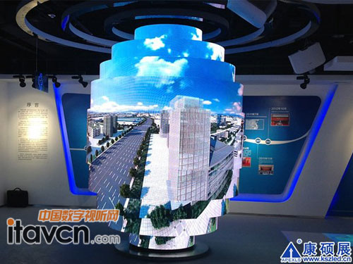 康碩展階梯式圓柱LED屏再創(chuàng)LED行業(yè)輝煌