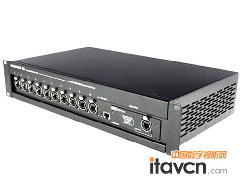 ME-U是一款巡演級10端口的以太網交換機,可為多個ME-1調音臺供電和傳輸音頻