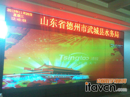 清投背投大屏閃耀德州武城水利局