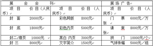 會刊及相關展場廣告費用