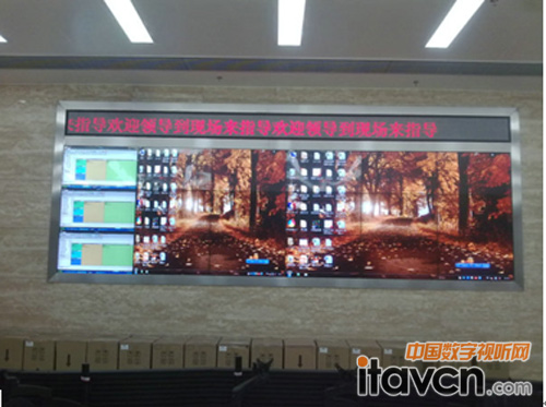 清投18塊46寸液晶拼接大屏幕