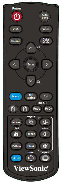 優派PJD7820HD 遙控器