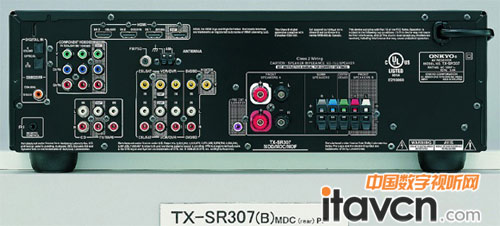 安橋TX-SR307 AV功放背部接口