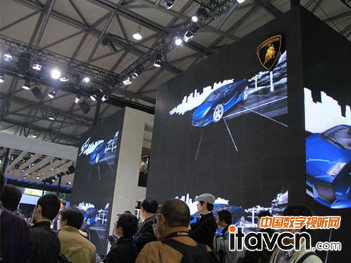 艾比森助蘭博基尼打造絢麗LED展臺