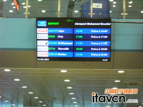 雅迅達(dá)constantine國際機(jī)場液晶拼接系統(tǒng)正式交付使用