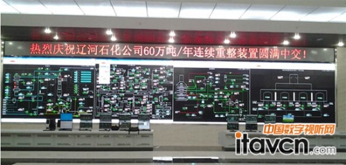 遼河油田石化總廠LCD拼接顯示系統現場應用圖