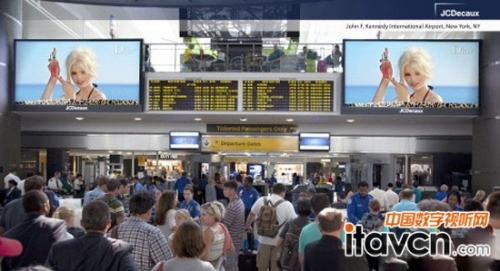 巨型雙高清數(shù)字標牌點綴肯尼迪機場