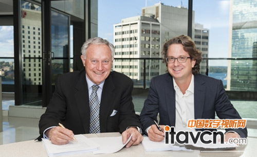 Sennheiser electronic GmbH & Co. KG首席執行官 Daniel Sennheiser與Syntec International Pty Limited 擁有者兼董事總經理 Robert Sloss