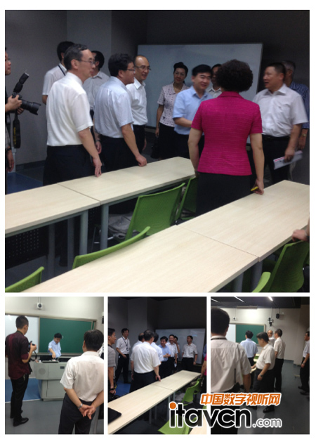 圖:深圳市委書記、市長一行參觀南科大銳取全自動錄播教室