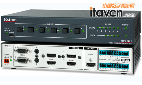 Extron緊湊型媒體演示切換器MPS601