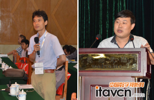 迪士普企業董事長王恒先生參與學術交流(左)迪士普企業研發總監王齊祥先生會場發表重要演講(右)