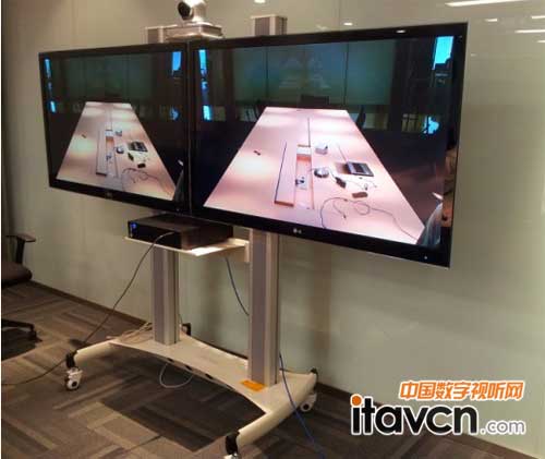 廣州騰中推出全新超大屏液晶電視機推車 針對55-84寸觸摸屏