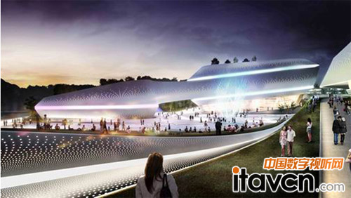 云上光電內(nèi)弧形戶外LED全彩屏入駐青島世園會園區(qū)