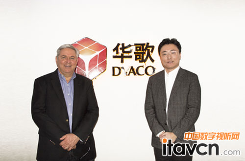 華歌CEO邢罡與NORTEK公司負(fù)責(zé)ELAN總裁Dave Keller合影