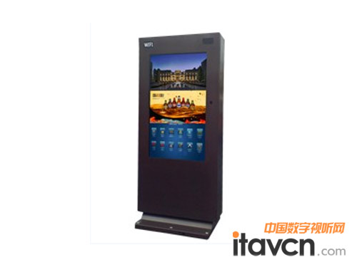 施耐戶外雙面觸摸智能終端入駐安徽合肥淮河路步行街