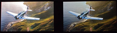 使用HDR效果(左)和未使用HDR效果(右)效果對比