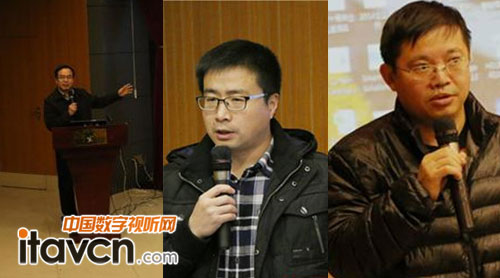 從左到右依次是河北科技大學崔洪斌副院長、河北電視臺劉偉、河東曾義董事副總裁