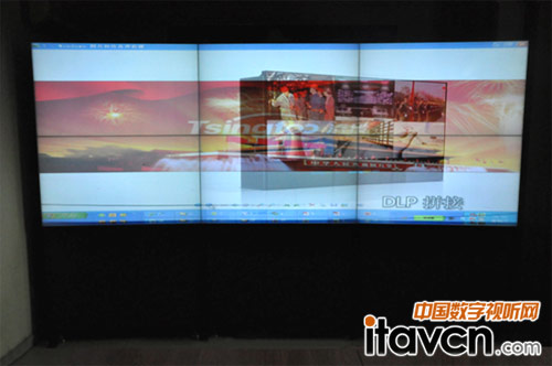 清投透明屏技術(shù)實拍(圖片與視頻疊加)