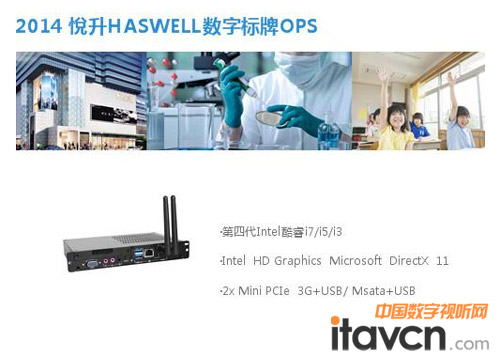 悅升第四代Haswell 平臺數字標牌OPS面市