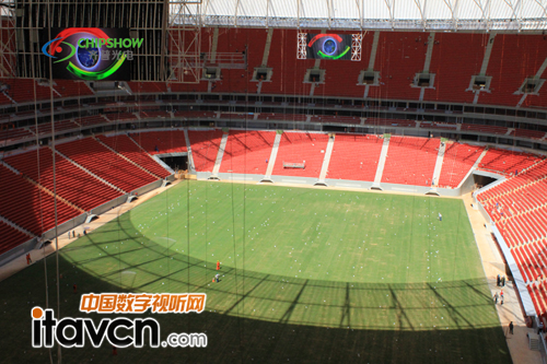 圖為齊普光電巴西利亞國家球場LED顯示屏項目