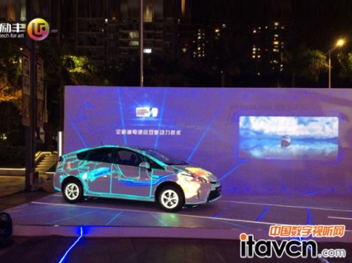 豐田普銳斯3D Mapping車體投影