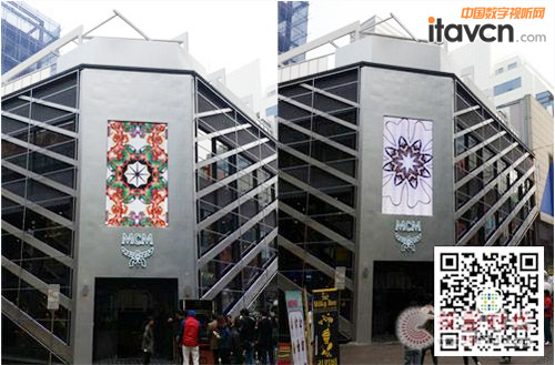 中祥創新LED顯示屏亮相韓國MCM奢侈品牌店