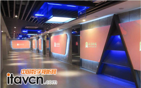 秦漢新城異型面投影走廊效果圖