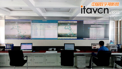 2X8,67寸DLP背投拼接,山西某煤礦指揮調度中心運行現場