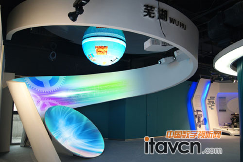 NEC PA500X+工程投影機“蕪湖創新成果展廳”弧形融合