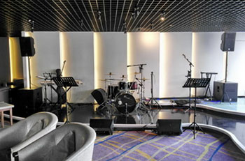 舞臺區(qū)域的DXR及DXS有源音箱