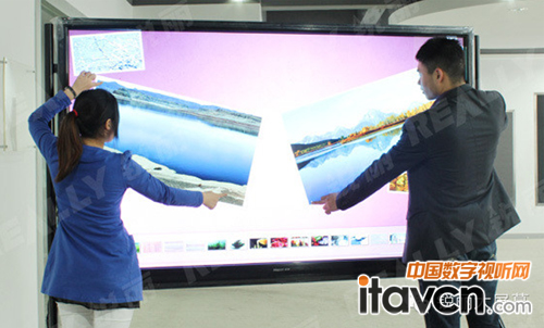 圖為嘉定桃子園學校某教室 --銳麗65寸電子白板