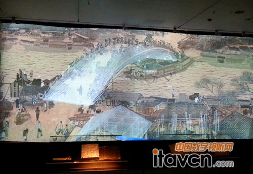 5臺Vivitek(麗訊)D5110W工程投影機融合打造動態版《清明上河圖》