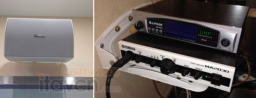 雅馬哈 VS6W 商用面裝音箱(左)雅馬哈 MA2030 多功能商用混音功率放大器(右)