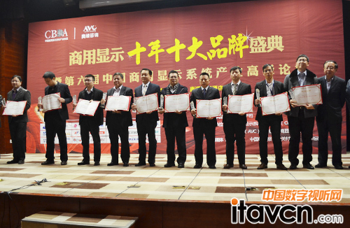 中國商用商顯十年十大品牌頒獎盛典